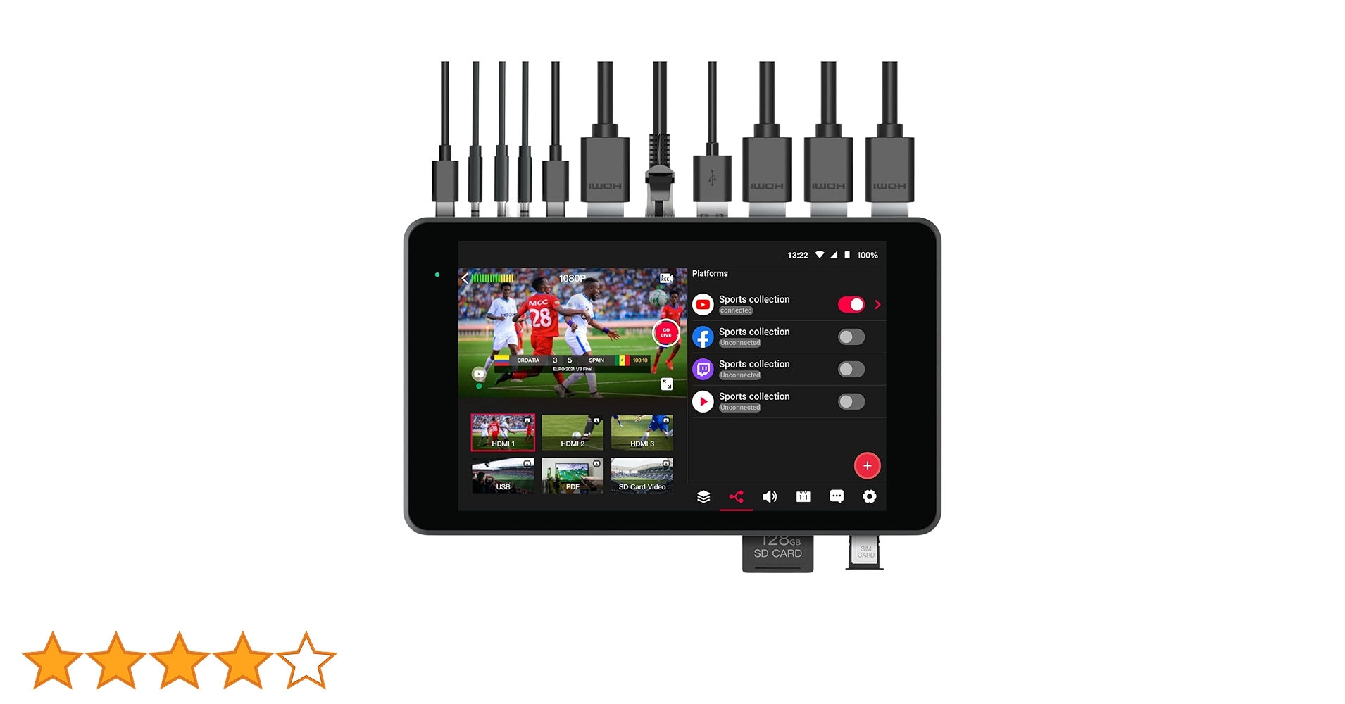 YoloLiv YoloBox Pro オールインワンポータブルストリーミング Amazon.co.jp: YoloLiv YoloBox Pro, オールインワンポータブル